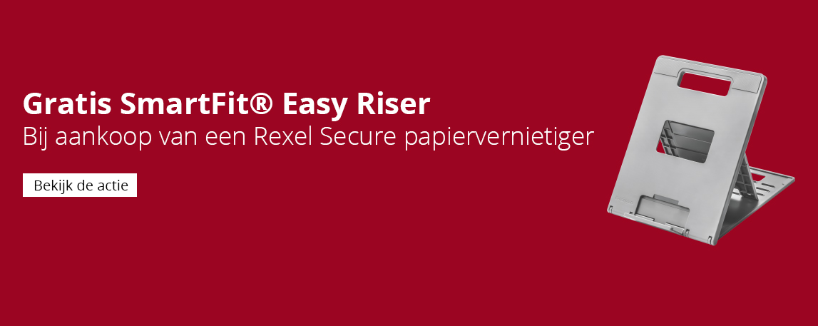 Gratis SmartFit Easy Riser bij aankoop van een Rexel Secure papiervernietiger